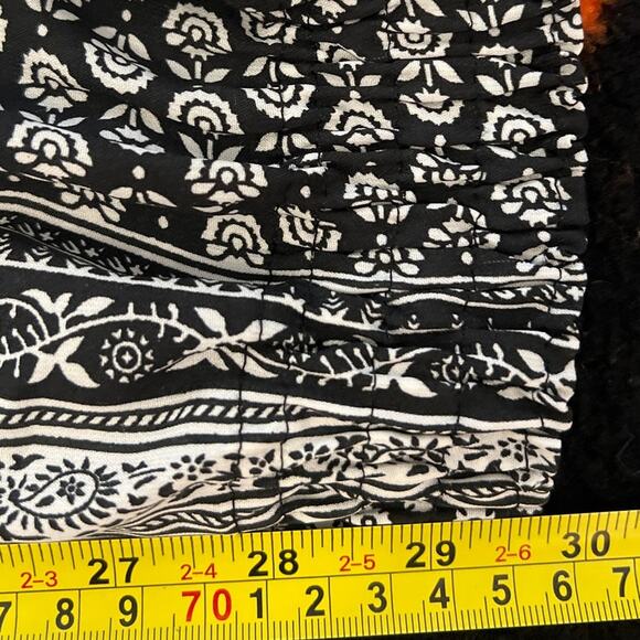 Elan Loose Wide Fit Women's Pants Size Large Black & White - Picture 6 of 7